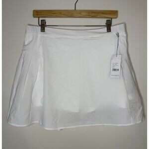 Renwick Skort White Pleated Back Golf Tennis Pickleball White Sz L NWT #1183
